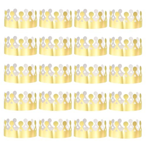 sourcing map Papierkronen, Goldfolie, Geburtstagskronen, Großpackung, Glitzer, Partyhüte für Geburtstagsparty, Hüte, Dekoration, Krone, Partyzubehör, Kreis-Stil, 24 Stück sourcing map Papierkronen, Goldfolie, Geburtstagskronen, Großpackung, Glitzer, Partyhüte für Geburtstagsparty, Hüte, Dekoration, Krone, Partyzubehör, Kreis-Stil, 24 Stück von sourcing map