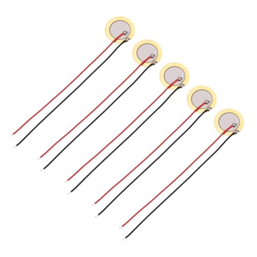 sourcing map Piezoelektrische Scheiben, 15 mm, akustischer Tonabnehmer, Wandler, Mikrofone, Trigger, Summer, Trommel, Gitarre, 5 Stück von sourcing map