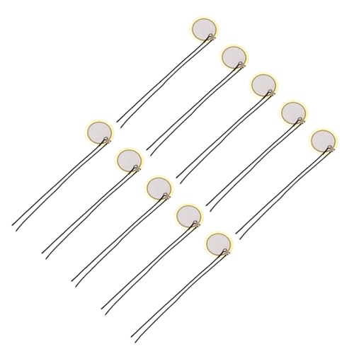 sourcing map Piezoelektrische Scheiben, 18 mm, akustischer Tonabnehmer, Wandler, Mikrofone, Trigger, Summer, Schlagzeug, Gitarre, 10 Stück von sourcing map