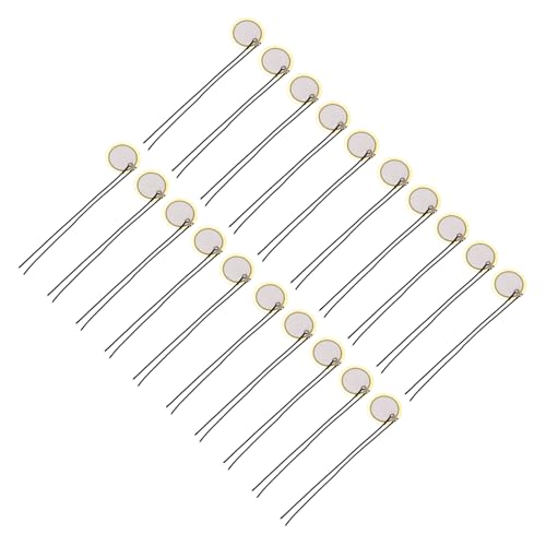 sourcing map Piezoelektrische Scheiben, 18 mm, akustischer Tonabnehmer, Wandler, Mikrofone, Trigger, Summer, Schlagzeug, Gitarre, 20 Stück von sourcing map