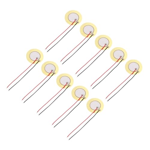 sourcing map Piezoelektrische Scheiben, 31 mm, akustischer Tonabnehmer, Wandler, Mikrofone, Trigger, Summer, Schlagzeug, Gitarre, 10 Stück von sourcing map