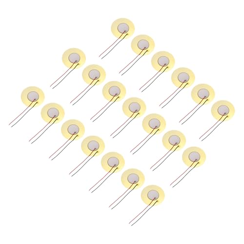 sourcing map Piezoelektrische Scheiben, 50 mm, akustische Tonabnehmer, Wandler, Mikrofone, Trigger, Summer, Trommel, Gitarre, 20 Stück von sourcing map