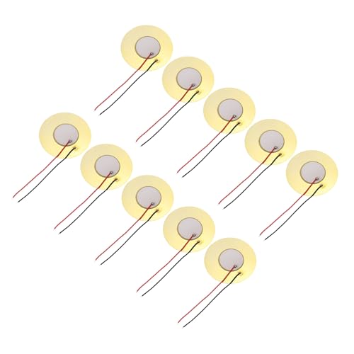 sourcing map Piezoelektrische Scheiben, 50 mm, akustischer Tonabnehmer, Wandler, Mikrofone, Trigger, Summer, Trommel, Gitarre, 10 Stück von sourcing map
