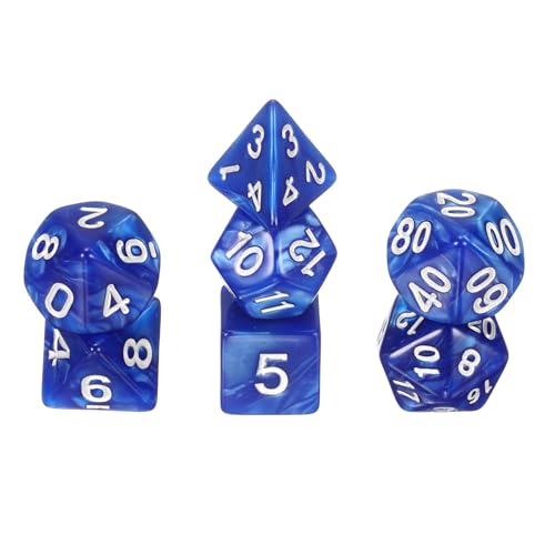 sourcing map Polyedrisches Würfel-Set, 7-teilig, Acryl-Würfel für Rollenspiele, Tischspiele, Tischspiele, Gaming-Zubehör, Perlenmuster, Blau sourcing map Polyedrisches Würfel-Set, 7-teilig, Acryl-Würfel für Rollenspiele, Tischspiele, Tischspiele, Gaming-Zubehör, Perlenmuster, Blau von sourcing map