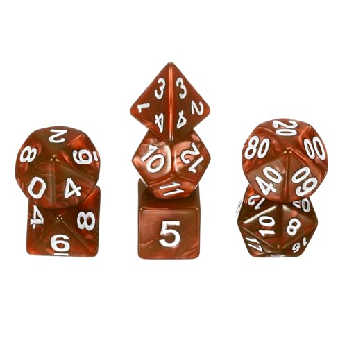 sourcing map Polyedrisches Würfel-Set, 7-teilig, Acryl-Würfel für Rollenspiele, Tischspiele, Tischspiele, Gaming-Zubehör, Perlenmuster, Braun sourcing map Polyedrisches Würfel-Set, 7-teilig, Acryl-Würfel für Rollenspiele, Tischspiele, Tischspiele, Gaming-Zubehör, Perlenmuster, Braun von sourcing map