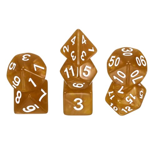 sourcing map Polyedrisches Würfel-Set, 7-teilig, Acryl-Würfel für Rollenspiele, Tischspiele, Tischspiele, Gaming-Zubehör, Perlenmuster, Neongelb sourcing map Polyedrisches Würfel-Set, 7-teilig, Acryl-Würfel für Rollenspiele, Tischspiele, Tischspiele, Gaming-Zubehör, Perlenmuster, Neongelb von sourcing map