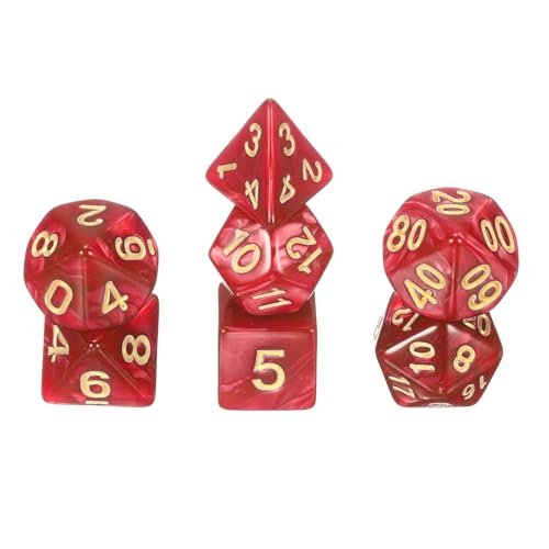 sourcing map Polyedrisches Würfel-Set, 7-teilig, Acryl-Würfel für Rollenspiele, Tischspiele, Tischspiele, Gaming-Zubehör, Perlglanz-Rot sourcing map Polyedrisches Würfel-Set, 7-teilig, Acryl-Würfel für Rollenspiele, Tischspiele, Tischspiele, Gaming-Zubehör, Perlglanz-Rot von sourcing map
