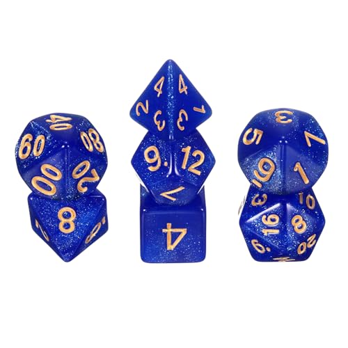 sourcing map Polyedrisches Würfel-Set, 7-teilig, Acryl-Würfel für Rollenspiele, Tischspiele, Tischspiele, Gaming-Zubehör, funkelndes Dunkelblau sourcing map Polyedrisches Würfel-Set, 7-teilig, Acryl-Würfel für Rollenspiele, Tischspiele, Tischspiele, Gaming-Zubehör, funkelndes Dunkelblau von sourcing map