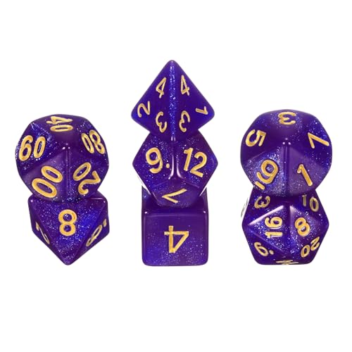 sourcing map Polyedrisches Würfel-Set, 7-teilig, Acryl-Würfel für Rollenspiele, Tischspiele, Tischspiele, Gaming-Zubehör, funkelndes Lila sourcing map Polyedrisches Würfel-Set, 7-teilig, Acryl-Würfel für Rollenspiele, Tischspiele, Tischspiele, Gaming-Zubehör, funkelndes Lila von sourcing map