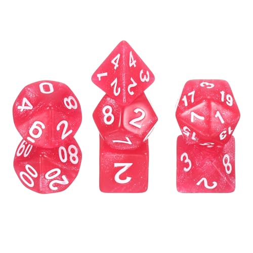 sourcing map Polyedrisches Würfel-Set, 7-teilig, Acryl-Würfel für Rollenspiele, Tischspiele, Tischspiele, Gaming-Zubehör, funkelndes Rosa sourcing map Polyedrisches Würfel-Set, 7-teilig, Acryl-Würfel für Rollenspiele, Tischspiele, Tischspiele, Gaming-Zubehör, funkelndes Rosa von sourcing map