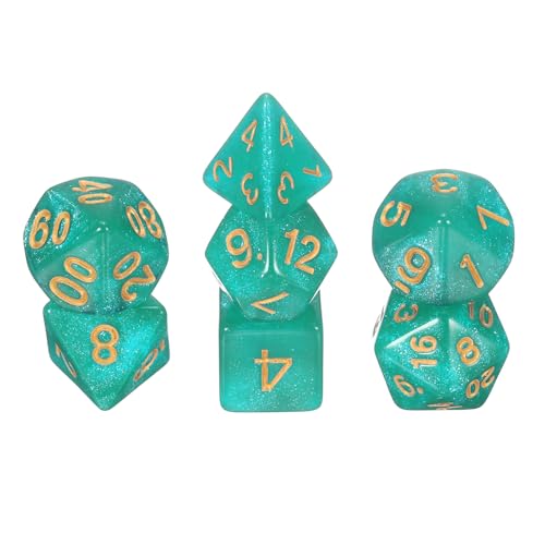sourcing map Polyedrisches Würfel-Set, 7-teilig, Acryl-Würfel für Rollenspiele, Tischspiele, Tischspiele, Gaming-Zubehör, funkelndes Wasser, Grün sourcing map Polyedrisches Würfel-Set, 7-teilig, Acryl-Würfel für Rollenspiele, Tischspiele, Tischspiele, Gaming-Zubehör, funkelndes Wasser, Grün von sourcing map