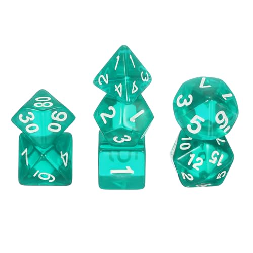 sourcing map Polyedrisches Würfel-Set, 7-teilig, Acryl-Würfel für Rollenspiele, Tischspiele, Tischspiele, Gaming-Zubehör, transparent, Wassergrün sourcing map Polyedrisches Würfel-Set, 7-teilig, Acryl-Würfel für Rollenspiele, Tischspiele, Tischspiele, Gaming-Zubehör, transparent, Wassergrün von sourcing map