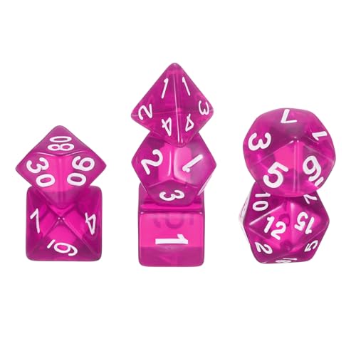 sourcing map Polyedrisches Würfel-Set, 7-teilig, Acryl-Würfel für Rollenspiele, Tischspiele, Tischspiele, Gaming-Zubehör, transparentes Rosenrot sourcing map Polyedrisches Würfel-Set, 7-teilig, Acryl-Würfel für Rollenspiele, Tischspiele, Tischspiele, Gaming-Zubehör, transparentes Rosenrot von sourcing map
