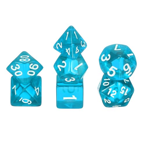 sourcing map Polyedrisches Würfel-Set, 7-teilig, Acryl-Würfel für Rollenspiele, Tischspiele, Tischspiele, Gaming-Zubehör, transparentes Wasserblau sourcing map Polyedrisches Würfel-Set, 7-teilig, Acryl-Würfel für Rollenspiele, Tischspiele, Tischspiele, Gaming-Zubehör, transparentes Wasserblau von sourcing map