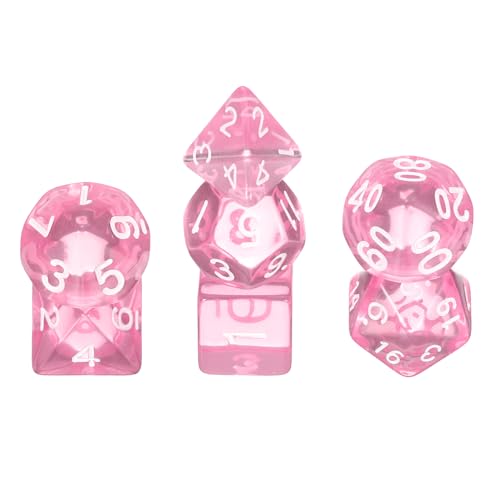 sourcing map Polyedrisches Würfel-Set, 7-teilig, Acrylwürfel für Rollenspiele, Tischspiele, Tischspiele, Gaming-Zubehör, transparentes Rosa sourcing map Polyedrisches Würfel-Set, 7-teilig, Acrylwürfel für Rollenspiele, Tischspiele, Tischspiele, Gaming-Zubehör, transparentes Rosa von sourcing map