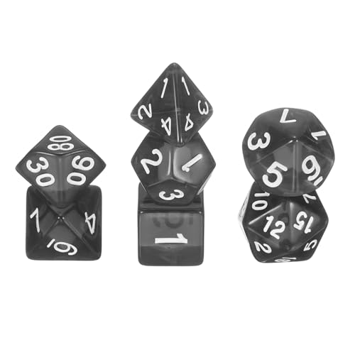 sourcing map Polyedrisches Würfel-Set, 7-teilig, Acrylwürfel für Rollenspiele, Tischspiele, Tischspiele, Gaming-Zubehör, transparentes Schwarz sourcing map Polyedrisches Würfel-Set, 7-teilig, Acrylwürfel für Rollenspiele, Tischspiele, Tischspiele, Gaming-Zubehör, transparentes Schwarz von sourcing map