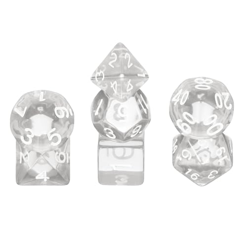 sourcing map Polyedrisches Würfel-Set, 7-teilig, Acrylwürfel für Rollenspiele, Tischspiele, Tischspiele, Gaming-Zubehör, transparentes Weiß sourcing map Polyedrisches Würfel-Set, 7-teilig, Acrylwürfel für Rollenspiele, Tischspiele, Tischspiele, Gaming-Zubehör, transparentes Weiß von sourcing map