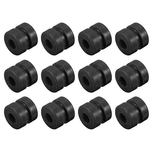 sourcing map RC Anti-Vibrations-Gummibälle für RC F4 F7 Flugsteuerung, M2 x 4 mm, Stoßdämpfungsbälle (schwarz), 12 Stück von sourcing map