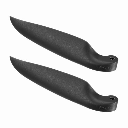 sourcing map RC Gleiter-Propeller-Ersatzklingen, 20,3 x 11,4 cm, RC Faltpropeller, Nylonklingen, Teile für Spinner D28-D48 mm, Gleiter, Flugzeug-Requisite, Ersatz (Schwarz, 1 Paar) von sourcing map