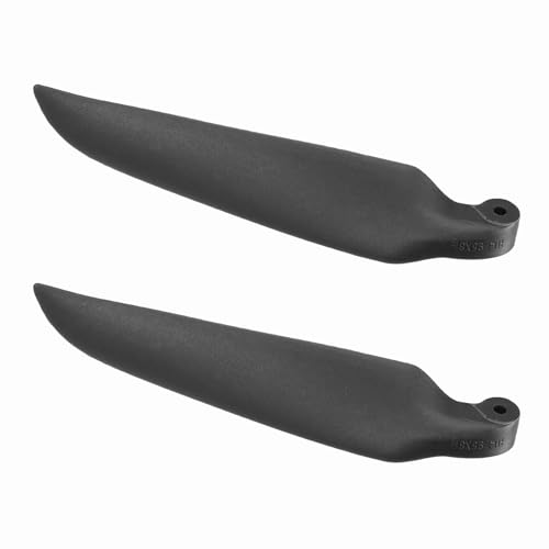 sourcing map RC Gleiter-Propeller-Ersatzklingen, 24,1 x 20,3 cm, RC Faltpropeller, Nylonklingen, Teile für Spinner D28-D48 mm, RC-Gleiter, Flugzeug-Requisite, Ersatz (Schwarz, 1 Paar) von sourcing map