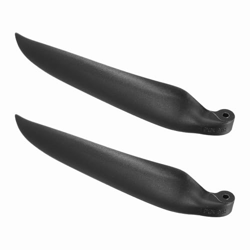 sourcing map RC Gleiter-Propeller-Ersatzklingen, 25,4 x 15,2 cm, zusammenklappbare Propeller-Nylonblätter für Spinner D28-D48 mm, RC-Gleiter, Flugzeug-Requisiten, Ersatz (Schwarz, 1 Paar) von sourcing map