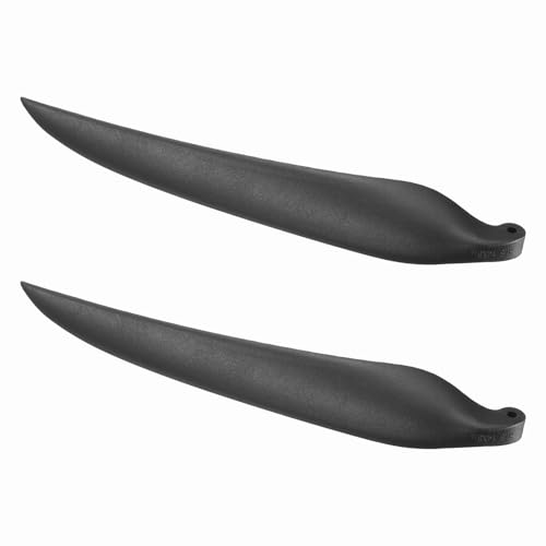 sourcing map RC Gleiter-Propeller-Ersatzklingen, 35,6 x 20,3 cm, RC Faltpropeller, Nylonklingen, Teile für Spinner D28-D48 mm, RC-Gleiter, Flugzeug-Requisite, Ersatz (Schwarz, 1 Paar) von sourcing map