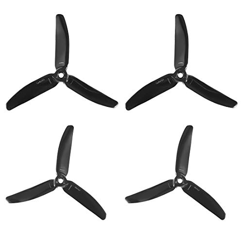 sourcing map RC Propeller 5040 5x4 Zoll 3-Flügel-Multi-Rotor für Flugzeugspielzeug, Nylon schwarz 2 Paar von sourcing map