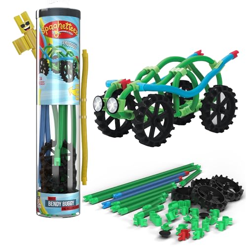 spaghetteez Anti-Stress-Spielzeug für Kinder ab 5 Jahren, pädagogisches Montessori-Bastelset für Jungen und Mädchen, Flexible Baustöcke zum Basteln - Bendy Buggy Set spaghetteez Anti-Stress-Spielzeug für Kinder ab 5 Jahren, pädagogisches Montessori-Bastelset für Jungen und Mädchen, Flexible Baustöcke zum Basteln - Bendy Buggy Set von spaghetteez