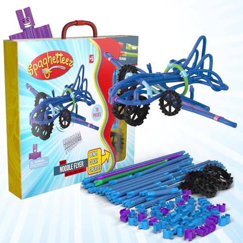 spaghetteez Anti-Stress-Spielzeug für Kinder ab 5 Jahren, pädagogisches Montessori-Bastelset für Jungen und Mädchen, Flexible Baustöcke zum Basteln - Noodle Flyer Set spaghetteez Anti-Stress-Spielzeug für Kinder ab 5 Jahren, pädagogisches Montessori-Bastelset für Jungen und Mädchen, Flexible Baustöcke zum Basteln - Noodle Flyer Set von spaghetteez