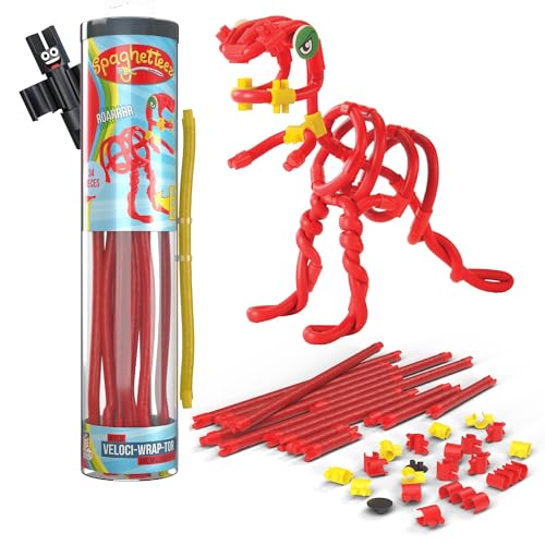 spaghetteez Anti-Stress-Spielzeug für Kinder ab 5 Jahren, pädagogisches Montessori-Bastelset für Jungen und Mädchen, Flexible Baustöcke zum Basteln - Velociraptor Set spaghetteez Anti-Stress-Spielzeug für Kinder ab 5 Jahren, pädagogisches Montessori-Bastelset für Jungen und Mädchen, Flexible Baustöcke zum Basteln - Velociraptor Set von spaghetteez