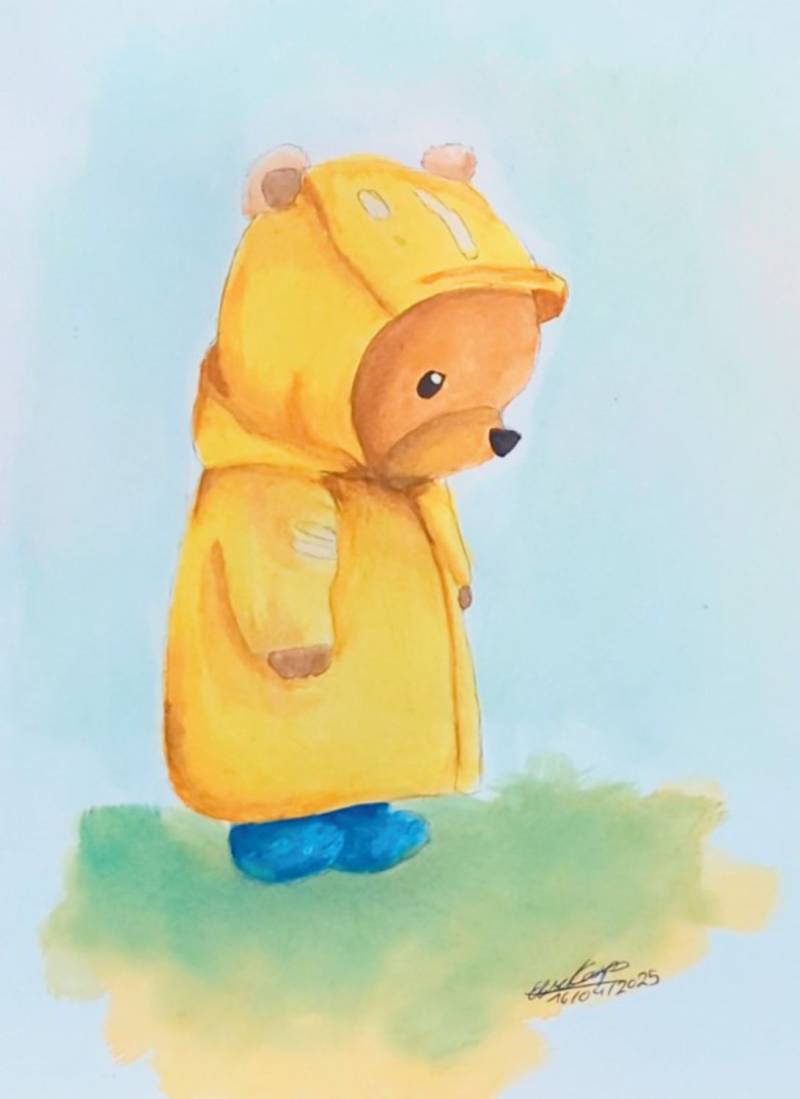 speedpuzzle.eu Mini-Puzzle 99 Teile – Rainy Day (Bear) - von speedpuzzle.eu