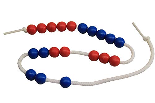Wissner aktiv lernen 080253.IMP - RE Plastic Rechenkette mit 20 Kugeln in rot/blau, ideal für die Grundschule für das Rechnen im Zahlenraum bis 20, nachhaltig hergestellt von WISSNER