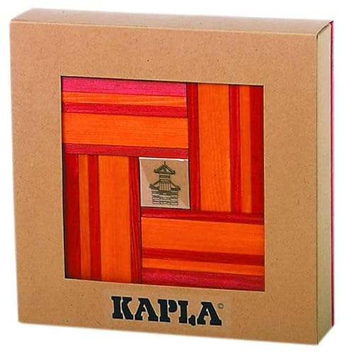 spielgezeug KAPLA Holzbausteine Set, 40 Stück in Rot/Orange, mit Bastelbuch spielgezeug KAPLA Holzbausteine Set, 40 Stück in Rot/Orange, mit Bastelbuch von spielgezeug