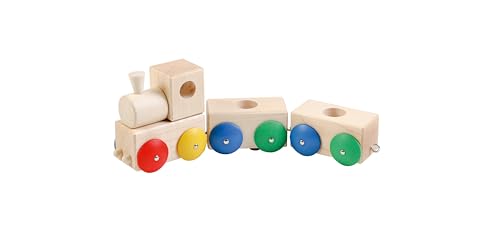 spielgezeug ahrens Geburtstagszug, Holzzug mit Lok und 2 Wagen, 22 cm, Ahornholz spielgezeug ahrens Geburtstagszug, Holzzug mit Lok und 2 Wagen, 22 cm, Ahornholz von spielgezeug