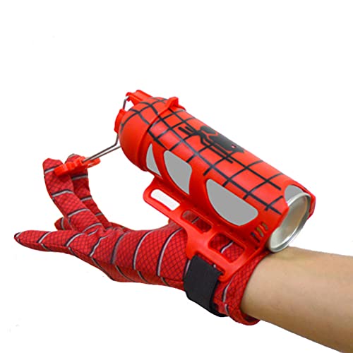 spier Ejection Cool Spiderman Wristlet Launcher Ausrüstung Handschuhspielzeug, Kinder Kunststoff Cosplay Handschuh Hero Launcher Wrist Toy Set Lustige Kinder Lernspielzeug (EIN, Schütze) von spier