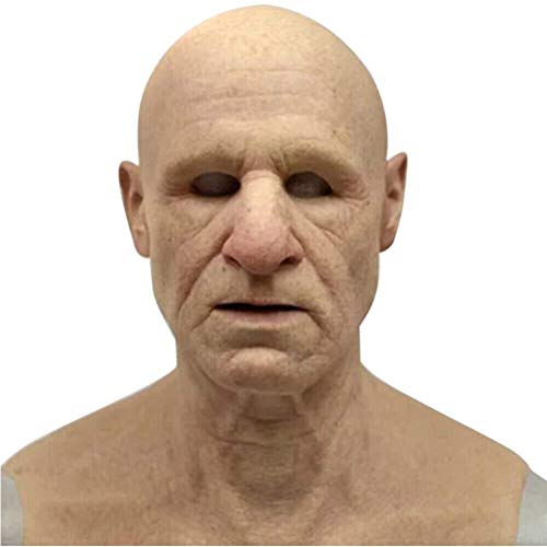 spier Halloween Maske Latex Alter Mann Gesicht Abdeckung Halloween Verkleidung Kopf für Maskerade Realistische Kopfbedeckung von spier