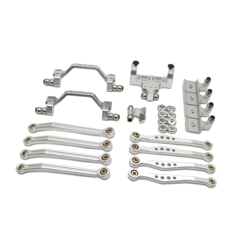 1/16 RC Upgrade Kit Lenkverbindungshalterung für C64 Modell LKW DIY Teile - Metalllenk-Servohalterung, Krawattenglieder, Stoßdämpferhalterung, Argent 1/16 RC Upgrade Kit Lenkverbindungshalterung für C64 Modell LKW DIY Teile - Metalllenk-Servohalterung, Krawattenglieder, Stoßdämpferhalterung, Argent von sporful