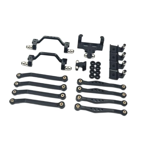 1/16 RC Upgrade Kit Lenkverbindungshalterung für C64 Modell LKW DIY Teile - Metalllenk-Servohalterung, Krawattenglieder, Stoßdämpferhalterung, Schwarz 1/16 RC Upgrade Kit Lenkverbindungshalterung für C64 Modell LKW DIY Teile - Metalllenk-Servohalterung, Krawattenglieder, Stoßdämpferhalterung, Schwarz von sporful