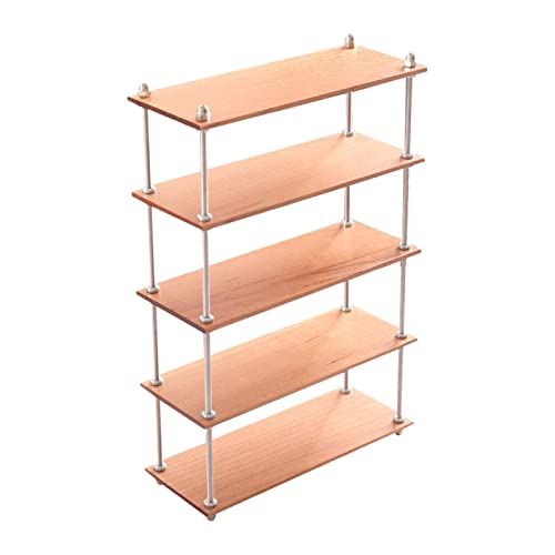 1/6 Organizer-Halter, Simulationsregal, Mehrzweck-Sammlerstücke, Geschenke, Holz-Organizer für Puppenhaus, DIY-Materialien (5 Etagen lang) von sporful