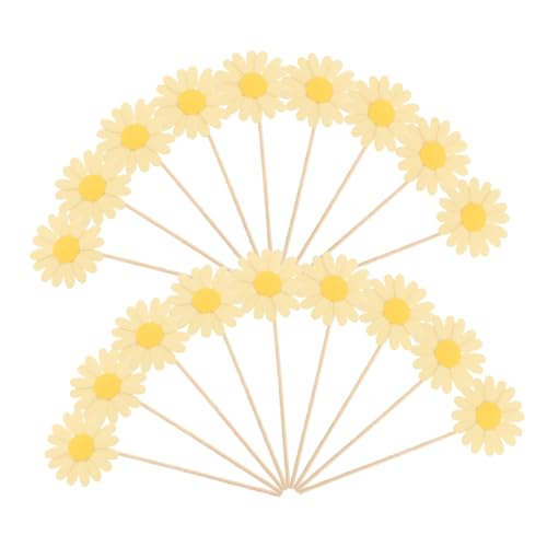 36 x Gänseblümchen-Cupcake-Topper – elegante Blumen-Kuchendekorationen für Geburtstage, Hochzeiten und Feiern – einfach zu verwendende Gänseblümchen-Picker für Desserttisch-Verbesserungen 36 x Gänseblümchen-Cupcake-Topper – elegante Blumen-Kuchendekorationen für Geburtstage, Hochzeiten und Feiern – einfach zu verwendende Gänseblümchen-Picker für Desserttisch-Verbesserungen von sporful