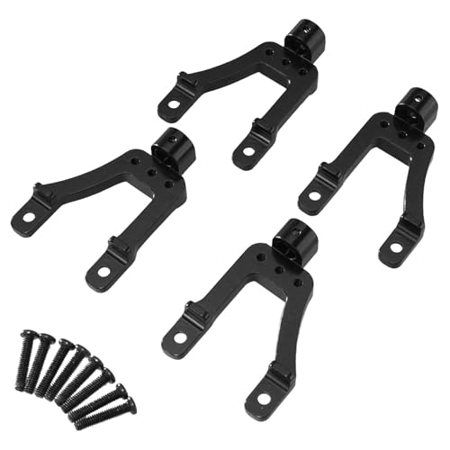 RC Auto Stoßdämpfer Halterung vorne und hinten Aluminiumlegierung für MN128 MN86 G500 Maßstab 1/12 Upgrade-Teile - Schwarz von sporful