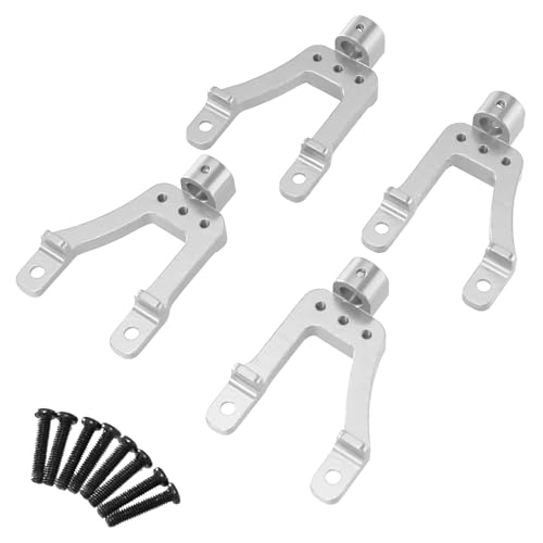 RC Auto Stoßdämpfer Halterung vorne und hinten Aluminiumlegierung für MN128 MN86 G500 Maßstab 1/12 Upgrade-Teile - Silber von sporful