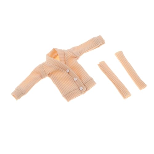 sporful 1/12 Scale Mini Pullover Top Slim Fashion Doll Open Front Cardigan with Leg Warmers for 6 Inch Figure Clothing Accessories, Beige sporful 1/12 Scale Mini Pullover Top Slim Fashion Doll Open Front Cardigan with Leg Warmers for 6 Inch Figure Clothing Accessories, Beige von sporful
