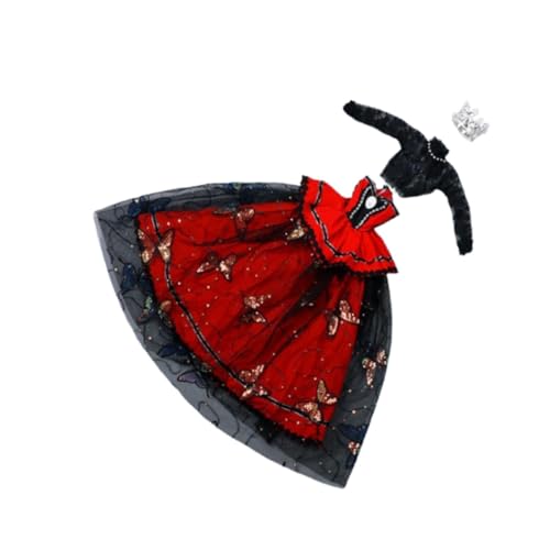 sporful 1/3 BJD Prinzessin Lolita Kostüm für 60 cm Puppe, Foto-Requisiten, Geschenk, Rot von sporful
