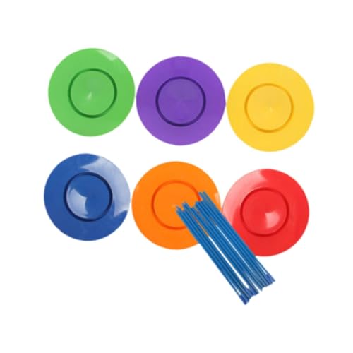 sporful 6 x Jonglierset drehbare Teller mit Stäben – lustiges Werkzeug zur Entwicklung von Fähigkeiten für Kinder & Erwachsene – perfekte Karnevalsparty-Requisiten sporful 6 x Jonglierset drehbare Teller mit Stäben – lustiges Werkzeug zur Entwicklung von Fähigkeiten für Kinder & Erwachsene – perfekte Karnevalsparty-Requisiten von sporful