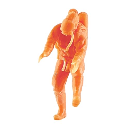 sporful Figuren im Maßstab 1:64, stehende Simulationsfigur, Miniatur-Feuermodell, Feuerwehrmann-Figur für Desktop-Ornament (Stil D) von sporful