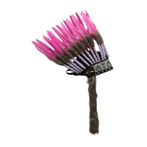sporful Häuptling Indianerhut Feder Kopfschmuck Einzigartiges Stirnband für Bühnenshow Cosplay Party Performance sporful Häuptling Indianerhut Feder Kopfschmuck Einzigartiges Stirnband für Bühnenshow Cosplay Party Performance von sporful