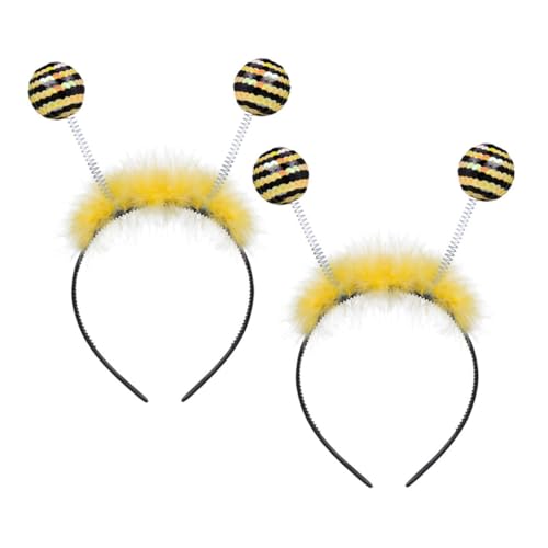 sporful Hummel-Stirnband mit Federkugeln, verstellbar, lustiger Bienen-Antennen-Haarreif für Urlaubspartys und Themenveranstaltungen, 2 Stück sporful Hummel-Stirnband mit Federkugeln, verstellbar, lustiger Bienen-Antennen-Haarreif für Urlaubspartys und Themenveranstaltungen, 2 Stück von sporful