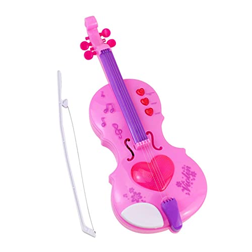 sporful Simuliertes elektrisches Violinen-Musikspielzeug für Kinder mit LED-Lichtern und verstellbaren Saiten von sporful