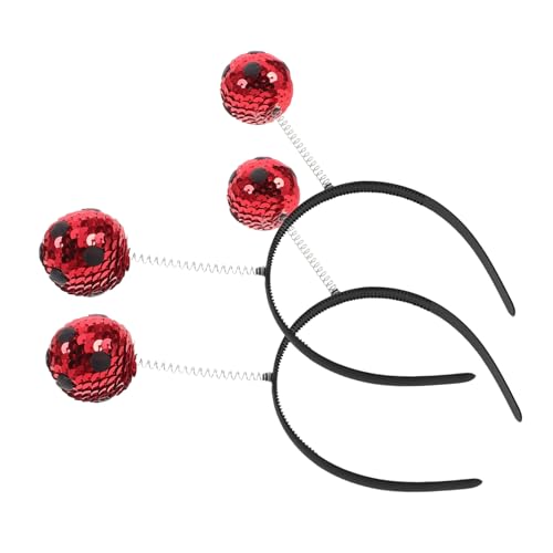 sporful Tier-Stirnband für Cosplay – 2 rote Schaumstoff-Cartoon-Antennen-Haarbänder für Damen und Kinder von sporful